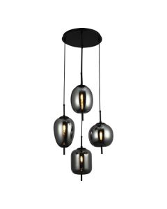 FORMA Luster 4xE14 F4014-4L BK+SM