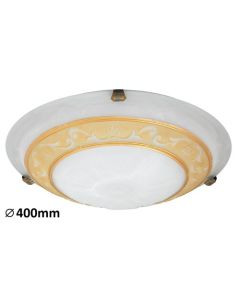 Rabalux Plafonjera Laretta E27 2x MAX 60W belo staklo - alabaster (3714)