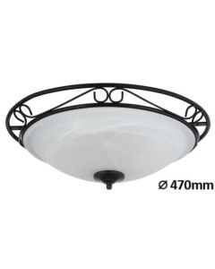 Rabalux Plafonjera Athen E27 3x MAX 60W crna (3723) - 3723