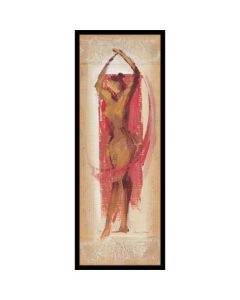 DELTA LINEA Uramljena slika Izražajna crvena figura 30x70 cm - DL3724