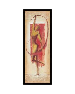 DELTA LINEA Uramljena slika Cvetna crvena figura 30x70 cm - DL3725