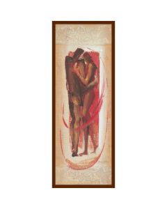 DELTA LINEA Uramljena slika Spoj crvenih figura 30x70 cm - DL3726