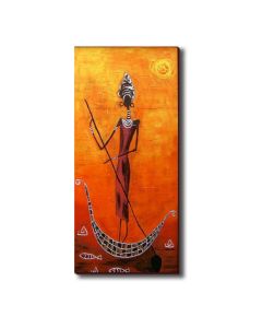 DELTA LINEA Uramljena slika Devojka na čamcu 30x70 cm - DL372