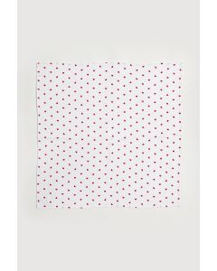 STEFAN Pelena od muslina 78x78cm Srce, crvena/bela - 373-srce