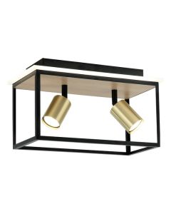 FORMA Spot lampa 2xGU10+LED FG152-2 BK+WD 4000K