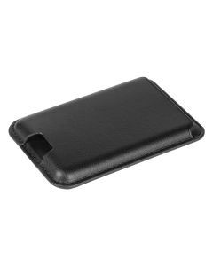 Magnetni držač kartica za telefon BECCO – termoosetljiva eko koža, MagSafe, crni