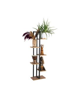 HANAH HOME Polica za knjige Nina, braon/crna - 379VLV1313