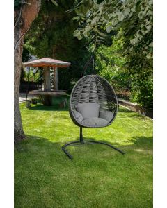 HANAH HOME Viseća ljuljaška jaje Findik, crna/siva - 379VLV1720