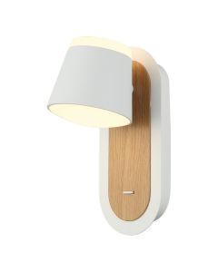 FORMA LED zidna lampa F2077-8Z WH+WD, bela/braon