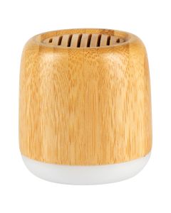 Bluetooth zvučnik ORBITER 3W od bambusa – režim osvetljenja, Bluetooth 5.2, bež