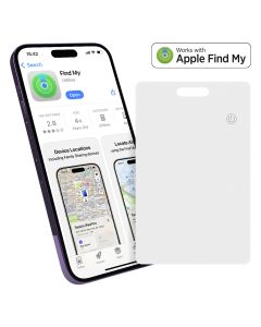 Find My kartica DERAX CARD – debljina 2 mm, Apple licenca, IPX5, bežično punjenje, bela