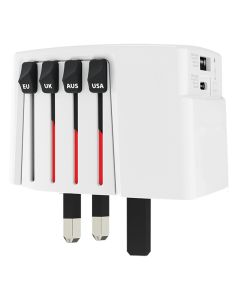 Putni multiadapter SKROSS World USB 45W PD, USB-C 45W i USB-A, beli