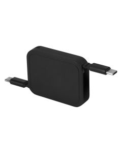 Uvlačivi Type-C kabl GALVAN 240W – Type-C na Type-C, PD, najlon, crni
