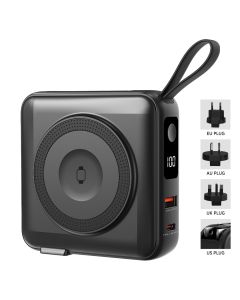 Putni punjač i pomoćna baterija BARACUDA 2 10PD – 10.000 mAh, PD 20W, bežično 15W, EU/UK/AU adapteri