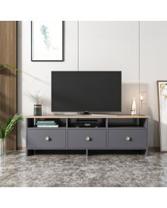 HANAH HOME TV komoda Oslo, antracit - 382NRC1106
