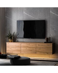 HANAH HOME TV komoda Neon Illuminated, braon - 382NRC1128