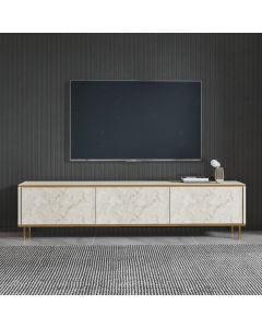 HANAH HOME TV komoda Imaj, krem/zlatna