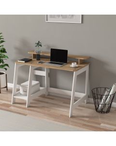 HANAH HOME Radni sto Country, bela/svetlobraon