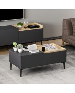 HANAH HOME Klub sto Mia, antracit