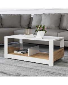 HANAH HOME Klub sto Aydos, bela/svetlobraon