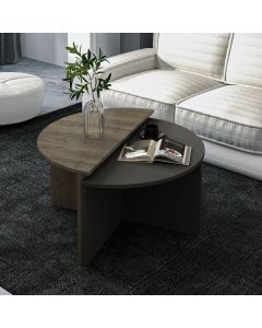 HANAH HOME Set klub stolova Dolunay 2/1, braon/antracit