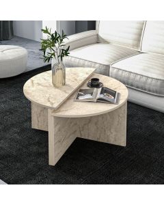 HANAH HOME Set klub stolova 2/1 Dolunay, krem