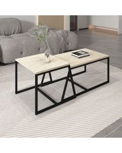 HANAH HOME Set klub stolova 2/1 Minimal, krem