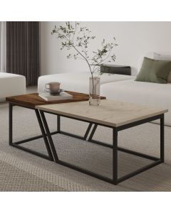 HANAH HOME  Set klub stolova Verona P0024623 2/1, braon/mermerna krem