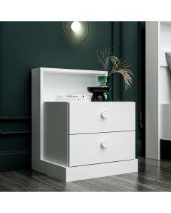 HANAH HOME Noćni ormarić Life, bela