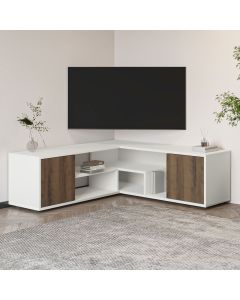 HANAH HOME TV komoda Rosa, bela/braon