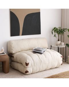 ATELIER DEL SOFA Dvosed na razvlačenje Fold Teddy 2, bež