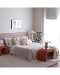 ATELIER DEL SOFA Klupa Nu, koralna