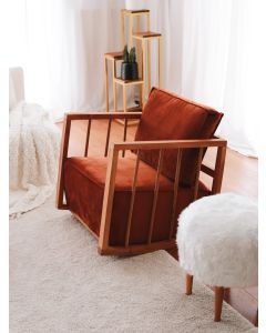 ATELIER DEL SOFA Fotelja za ljuljanje Sallanan, cimet