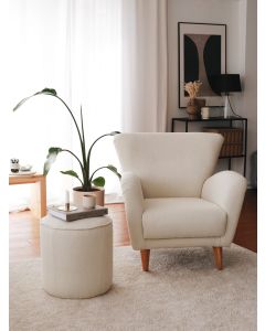 ATELIER DEL SOFA Fotelja Teddy, bela