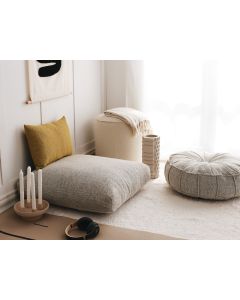 ATELIER DEL SOFA Podni jastuk Dokuma, siva