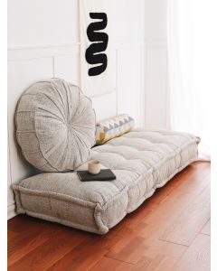 ATELIER DEL SOFA Podni jastuk Boho Dokuma, siva