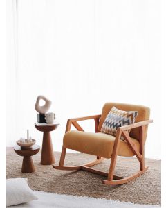 ATELIER DEL SOFA Fotelja za ljuljanje Nini Sallanan, žuta