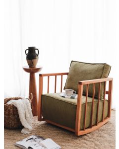 ATELIER DEL SOFA Fotelja Sallanan, tamno zelena