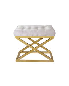 ATELIER DEL SOFA Tabure Capraz, zlatna/bela