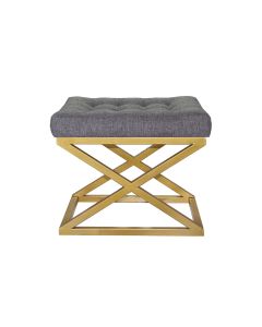 ATELIER DEL SOFA Tabure Capraz, zlatna/siva