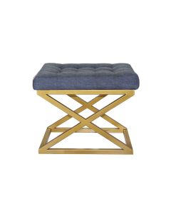 ATELIER DEL SOFA Tabure Capraz, zlatna/tamno siva