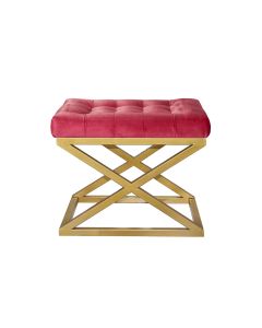 ATELIER DEL SOFA Tabure Capraz, zlatna/crvena