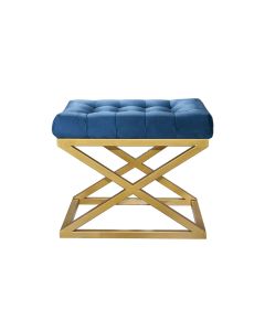 ATELIER DEL SOFA Tabure Capraz, zlatna/plava