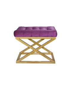 ATELIER DEL SOFA Tabure Capraz, zlatna/ljubičasta