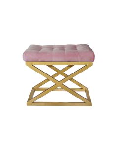 ATELIER DEL SOFA Tabure Capraz, zlatna/pink