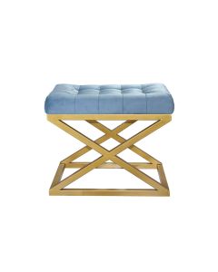 ATELIER DEL SOFA Tabure Capraz, zlatna/tirkizna