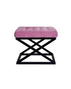 ATELIER DEL SOFA Tabure Capraz, crna/roze