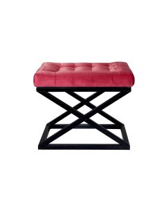 ATELIER DEL SOFA Tabure Capraz, crna/crvena