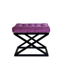 ATELIER DEL SOFA Tabure Capraz, crna/ljubičasta