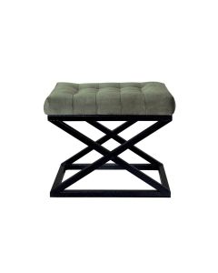 ATELIER DEL SOFA Tabure Capraz, crna/zelena